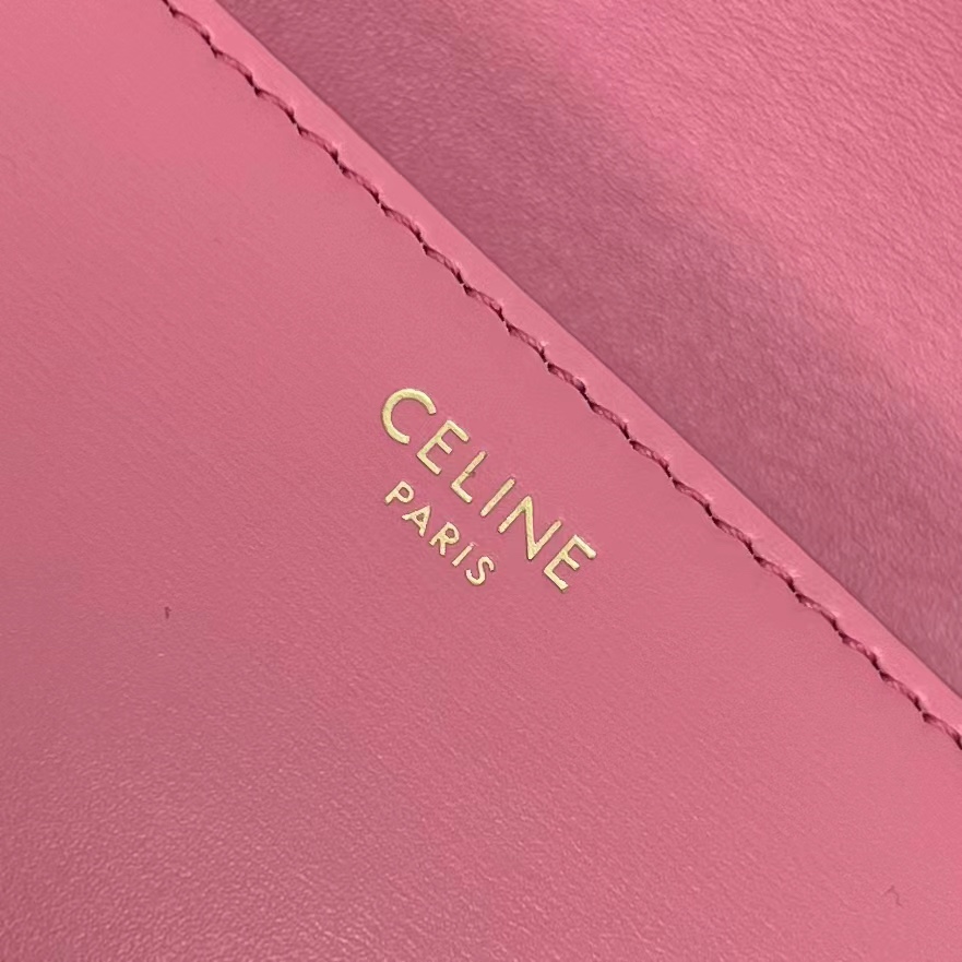 Celine Shoulder Bag Claude In Shiny Calfskin Pink/Gold 194143